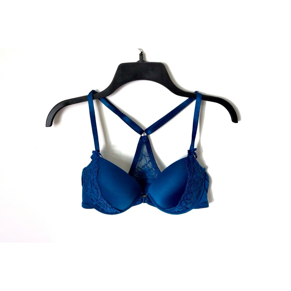 34B Teal Lace Push-up Bra